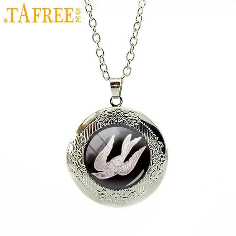 

TAFREE Hot sale bioshock infinite bird cage Necklace cage is somber elizabeth choker jewelry Hummingbird locket pendant N697