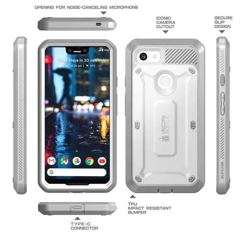 Для Google Pixel 3 XL чехол SUP чехол UB Pro полный корпус прочная кобура клип Защитный чехол со встроенной защитной пленкой