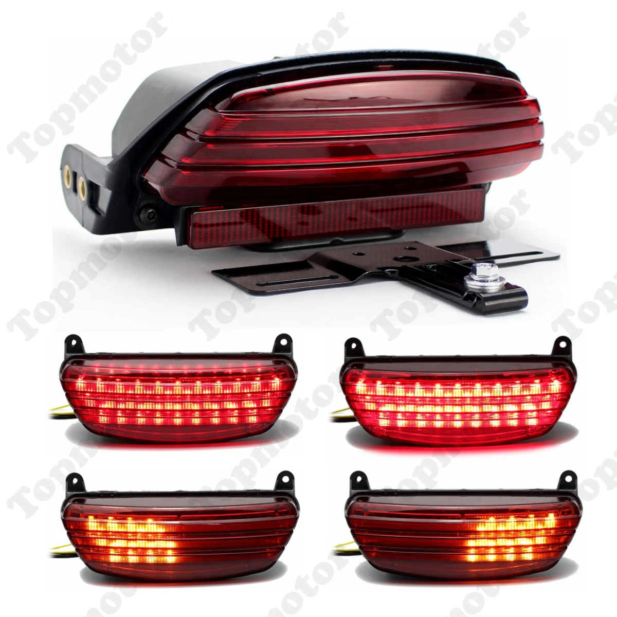 

Motorcycle Parts Taillight Auxiliary Tri-Bar Fender LED Integrated Tail Light Bracket Mount For Harley Softail FXST 2006- Up