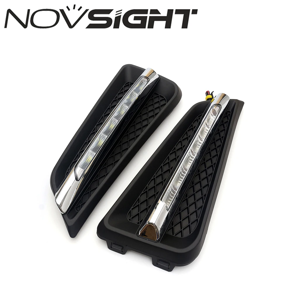 NOVSIGHT 2 шт. Автомобильный светодиодный дневный ДХО дневные ходовые огни