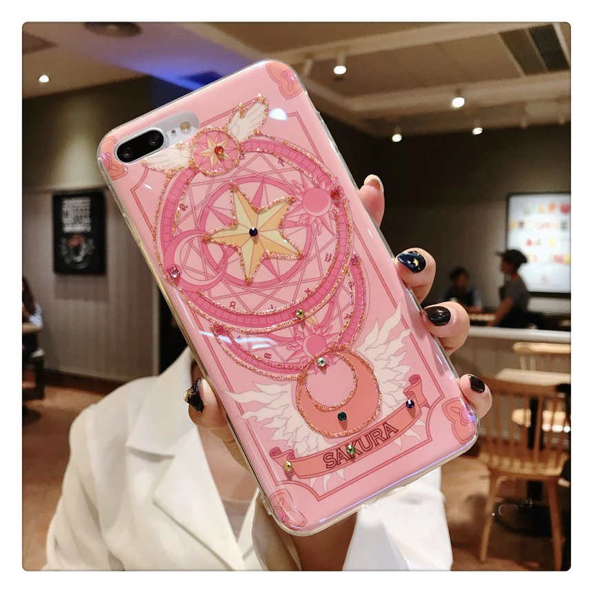 Мягкий чехол для iphone XS max XR X bling Сейлор Мун + стеклянная пленка экрана iPhone 8plus 7 8 6 plus