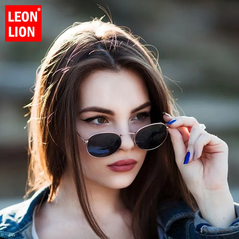LeonLion 2021 винтажные круглые солнцезащитные очки женские классические мужские