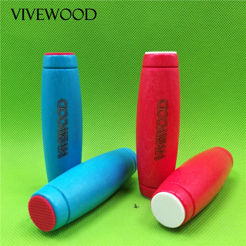 VIVEWOOD Kururin игрушка из бука с нетоксичной силиконовой подушкой MOKURU Toy зеленая и