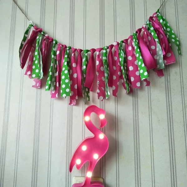 Фламинго Вдохновленный летний день Рождения Вечеринка Украшенные бантиками