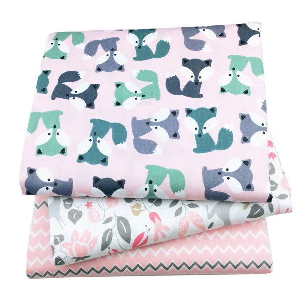 each design Syunss Diy Лоскутная Ткань для квилтинга детские кроватки подушки платье Шитье Tissus розовый мультфильм печати саржа хлопчатобумажная ткань Tecido - Цвет: each design