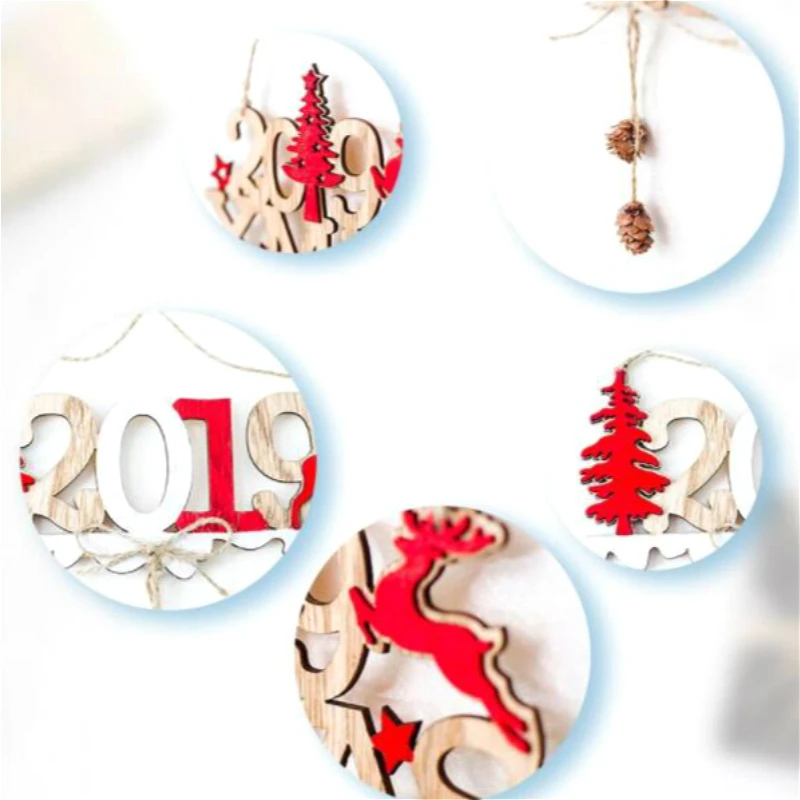 2019 Рождество Новый год Деревянный рождественская ёлка Олень Подвески Украшения