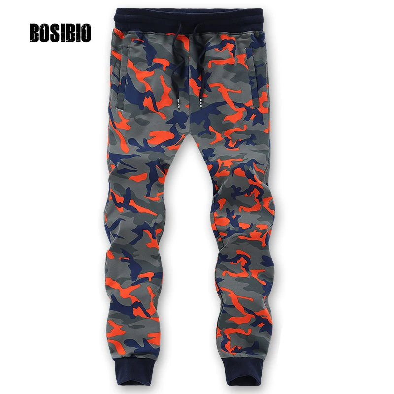 Большие размеры мужские камуфляжные джоггеры 2017 весенне осенние брюки с