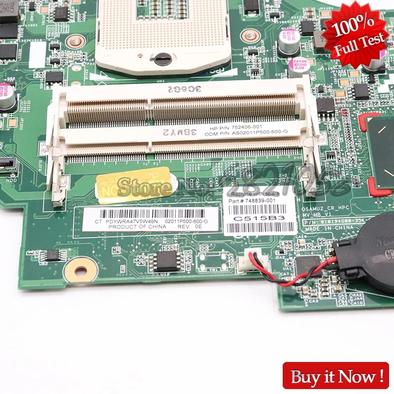 Материнская плата NOKOTION 748839-501 748839-001 для ноутбука HP 15-D 250 G2 HM76 DDR3 GT820M 1 Гб полностью