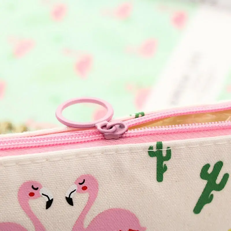 Новые креативные милые розовые брезентовые школьные пеналы с изображением