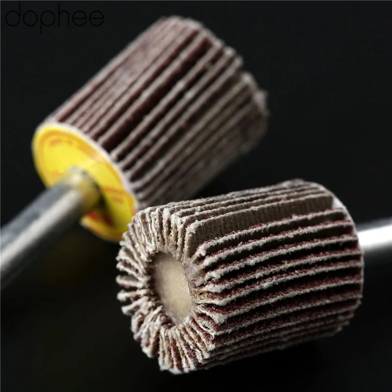 Dremel аксессуары вышлифовка, полирование кожаным кругом шлифование наждачной бумагой лепестковый круг головки блока цилиндров 20 мм+ оправки 6 мм для мини-дрели роторные инструменты, на рост от 80 до Грит 10 шт