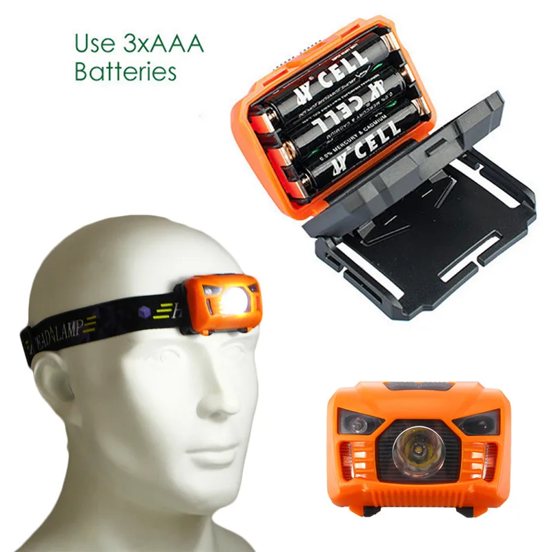 Наружные 3000 люмен ABS ИК Сенсор фар привело высокие Яркость фары Кемпинг