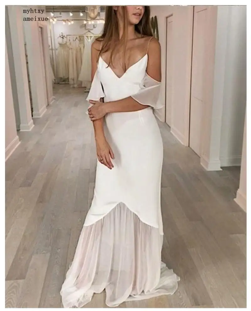 

Женское свадебное платье It's yiiya, белое винтажное платье без рукавов с открытыми плечами на лето 2020