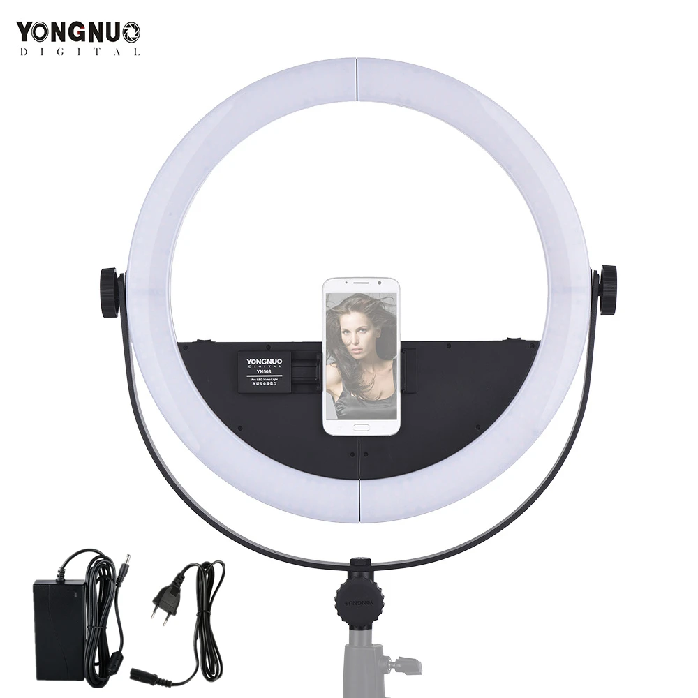 YONGNUO YN508 светодиодная кольцевая лампа для селфи фотостудии освещение фотосъемки
