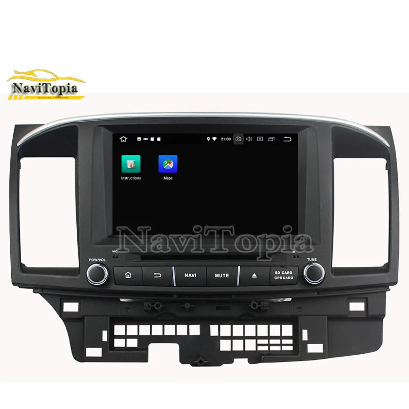 Navitopia четырехядерный 4G 8 дюймов Android 9 0 автомобильный dvd-плеер для MITSUBISHI LANCER 2006-2012 gps