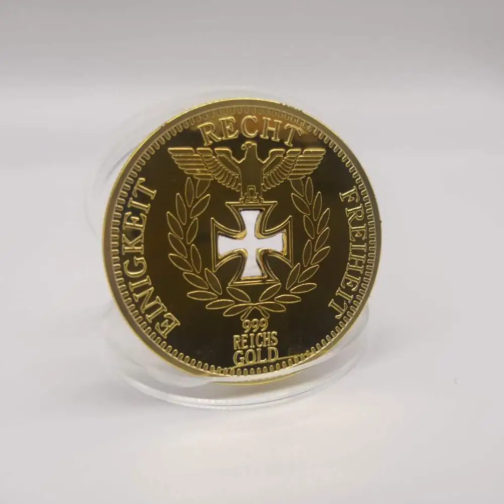 Немецкая монета немецкого производства с позолоченными сувенирными монетами