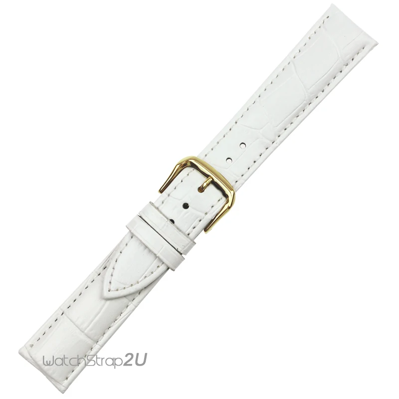 Изящное шитье крокодиловый ремешок из натуральной кожи застежка белого золота |