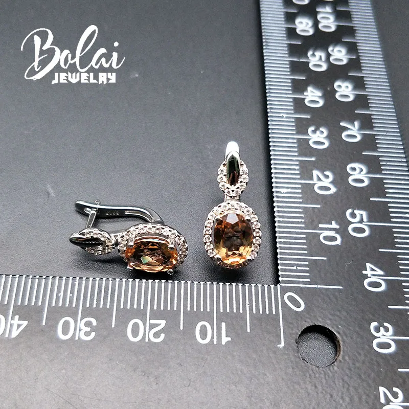 Bolaijewelry, Zultanite застежка серьги 925 серебро, созданные изменение цвета драгоценных камней ювелирные украшения для женщин подарок