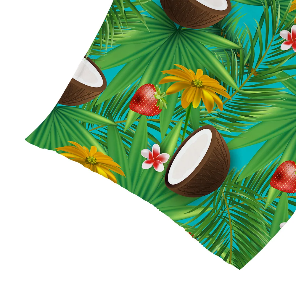 Цветок листья оранжевый с принтом прямоугольник купальное полотенце из