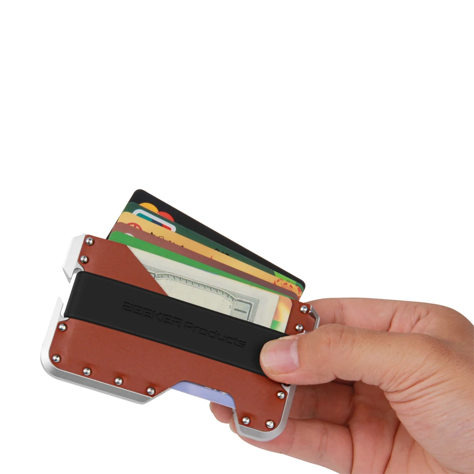 ZEEKER новый дизайн Алюминиевый металлический RFID держатель для кредитных карт из
