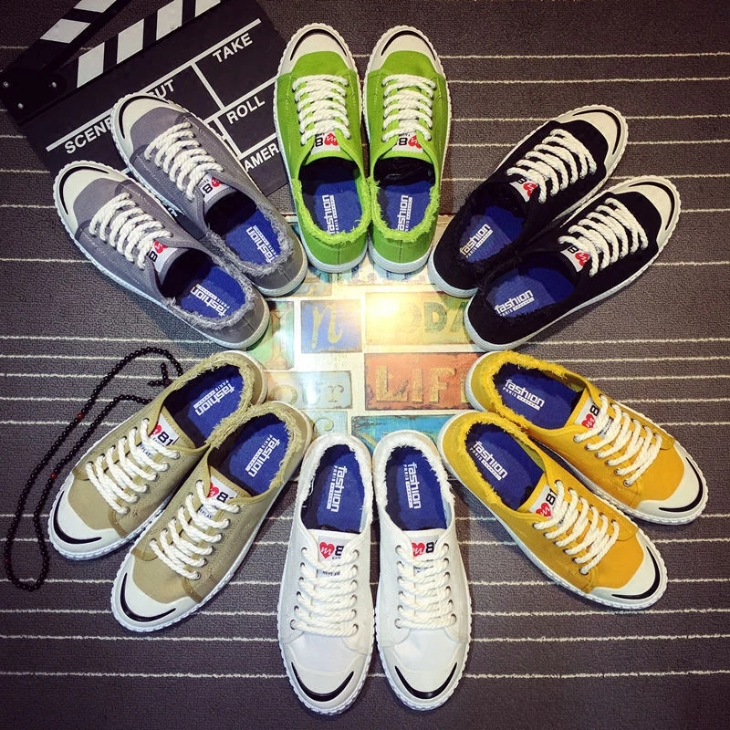 2019 Осенние новые мужские парусиновые туфли Спортивная повседневная мужская