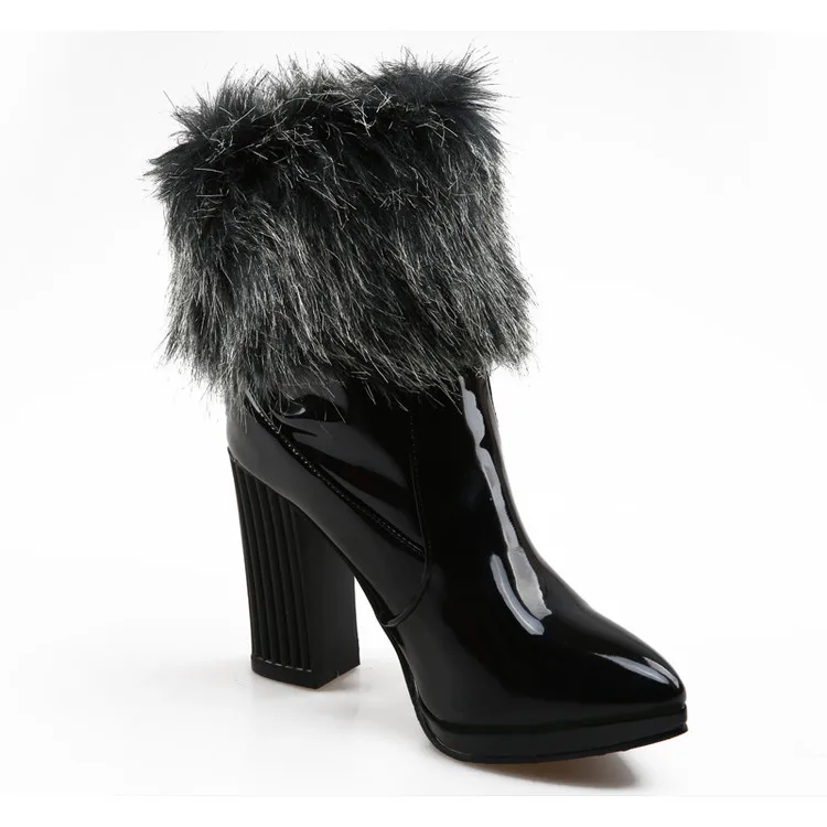 Зимние ботинки женские зимние ботильоны пикантные сапоги разноцветная