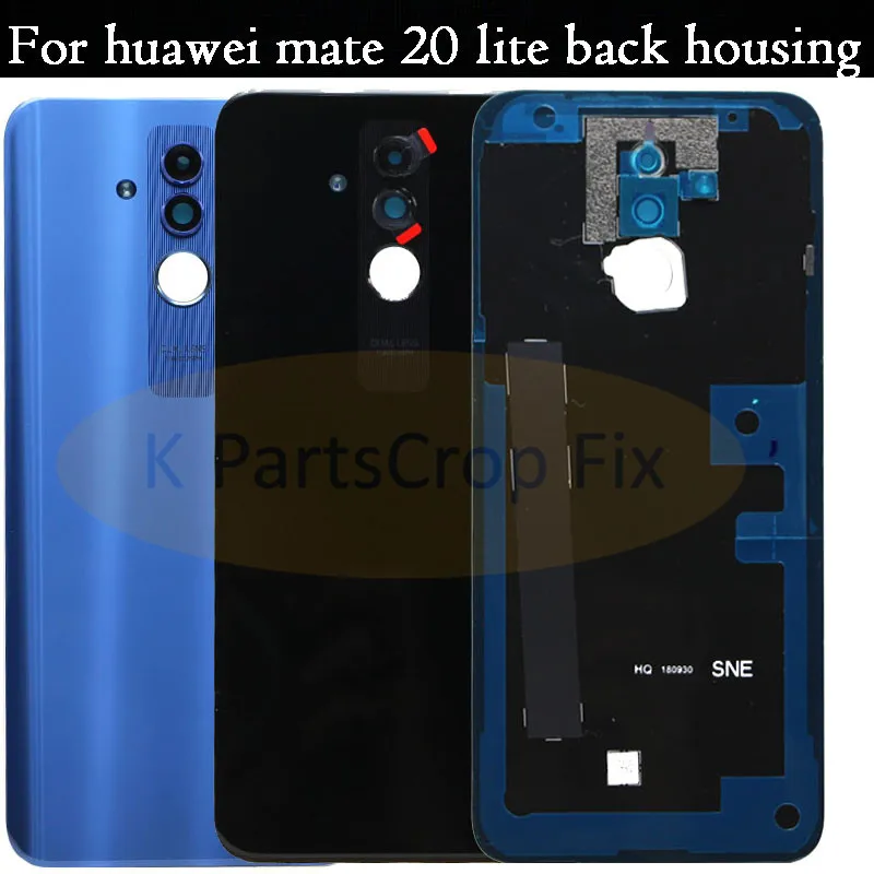 Крышка батарейного отсека для Huawei Mate 20 Lite Задняя стеклянная панель корпус lite