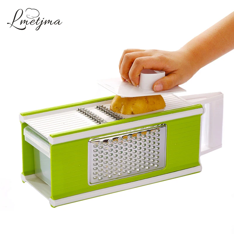 LMETJMA 4-сторонний Многофункциональный резак для нарезки овощей с контейнером | Дом