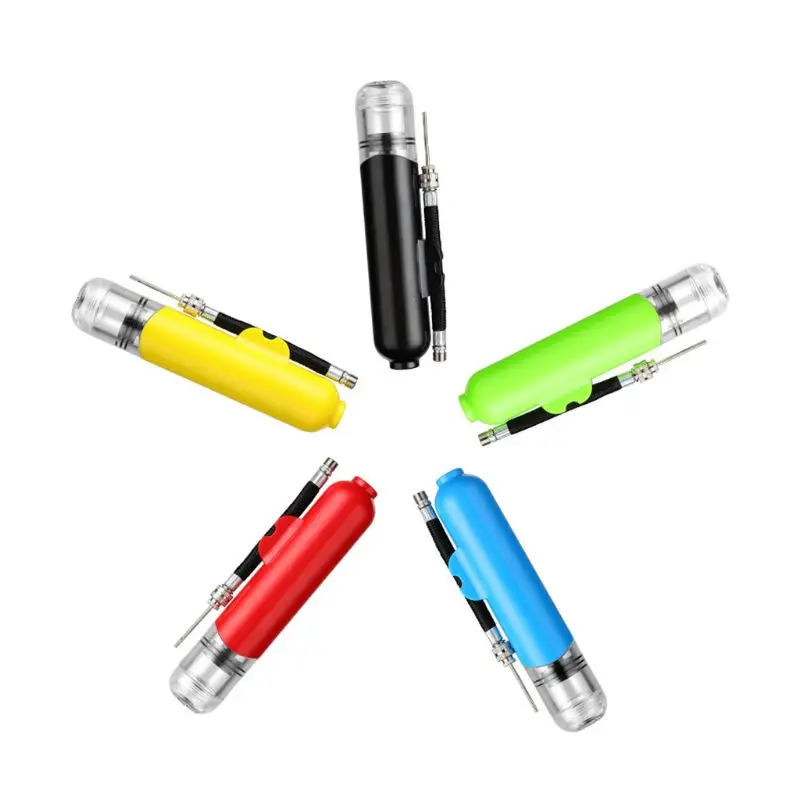 Пластиковый надувной ручной воздушный насос с 3 иглами 2 сопла для футбола