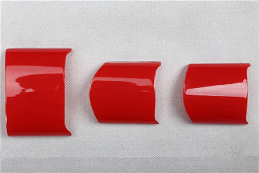 red color 3 шт./лот, автомобильные наклейки из АБС-пластика, декоративная накладка на руль для 2003-2012 Volkswagen VW Beetle - Название цвета: red color