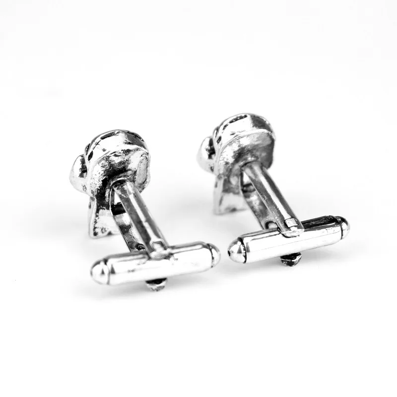 New Fashion Punk Street Style Skeleton Skull Cuff Links Silver plating enamel Brand Cufflinks for Men women Halloween gifts | Дом и сад