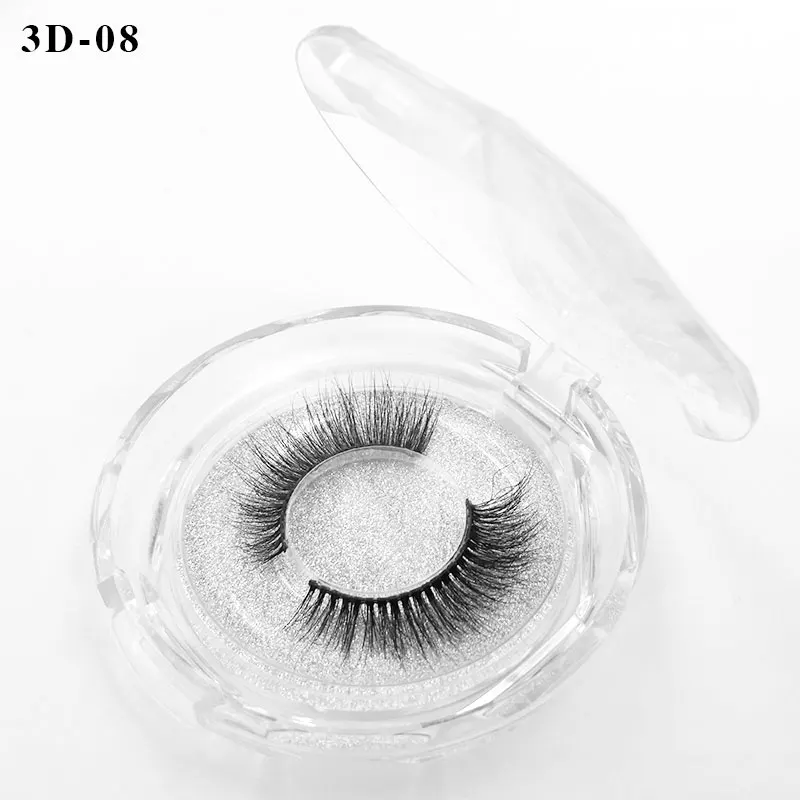 3D-08 3D норковые ресницы оптом 30 футляров/лот драматические ресницы 12-22 мм 3D объемные ресницы для наращивания Girlglee Make Up - Цвет: 3D-08