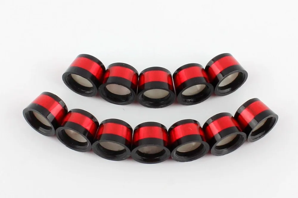 12 шт. пользовательские красные, черные наконечники с 2 черный rings.370 Гольф Железный Клин валы Ferrule