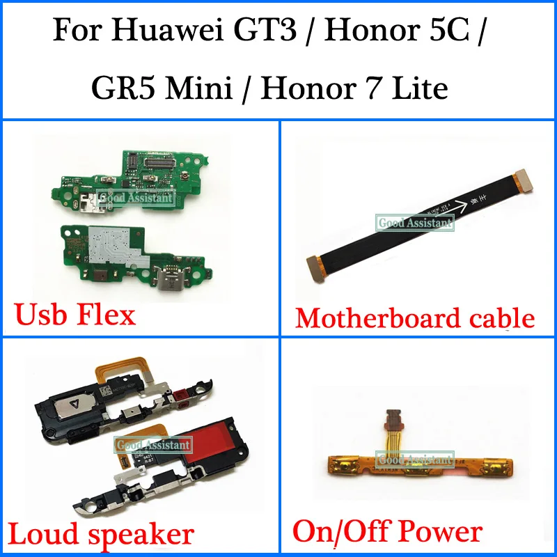 Для Huawei Honor 5C / 7 Lite GR5 Mini GT3 NEM-L31 Usb гибкий кабель материнской платы громкий динамик