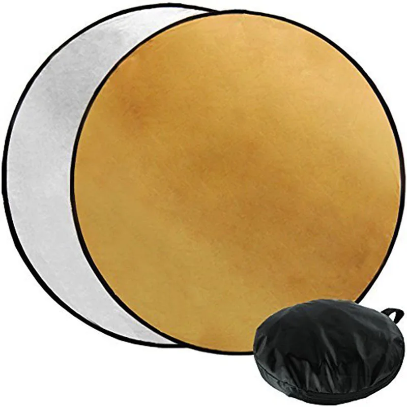 80cm 2in1 Gold/Siliver Collapsible Photograph Round Light Reflector with Bag for Studio/any Photography Situation Camera | Электроника