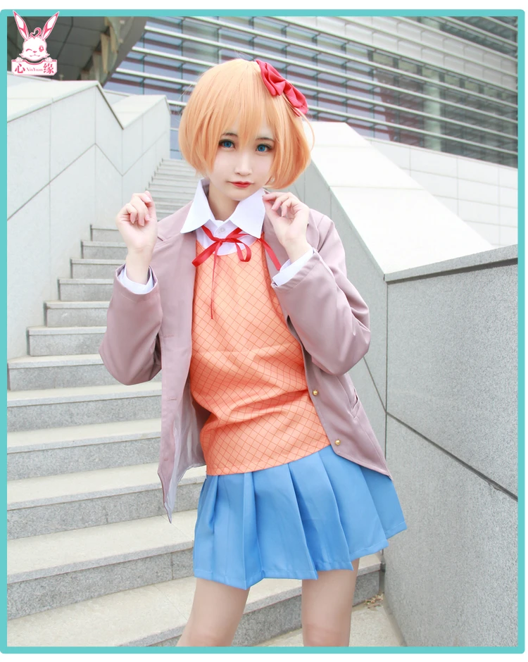 Doki, Клубная игра, аниме, косплей, Sayori cos, вечерние, для Хэллоуина, для мужчин и женщин, японская форма, косплей, костюм