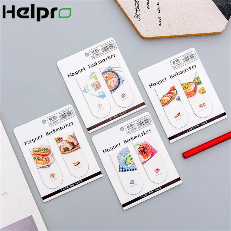 Helpro 2 шт./упак. весело Закладка в виде еды зажим Мини магнитный для изготовления