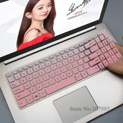GradualPink Для ASUS VivoBook 15 N580gd N580v NX580 R560UD R560U R560 15 15,6 дюйма силиконовая клавиатура для ноутбука кожного покрова защитная пленка - Цвет: GradualPink