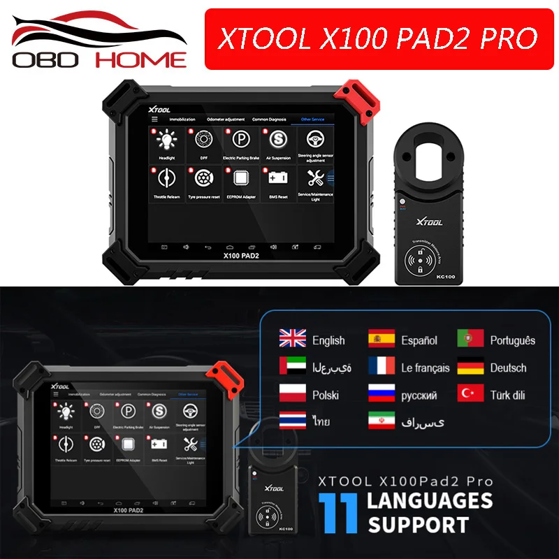Лучший XTOOL X100 PAD2 Pro Wifi и Bluetooth профессиональный диагностический инструмент/ключевой программист с VW 4th 5th IMMO/Настройка счетчика пробега