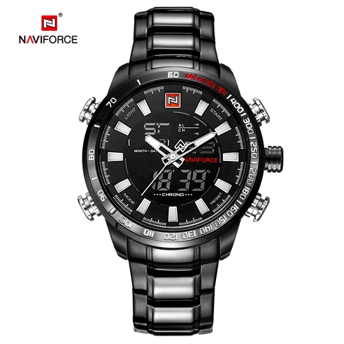 B B W NAVIFORCE Мужские кварцевые аналоговые часы Роскошные модные спортивные наручные часы водонепроницаемые мужские часы из нержавеющей стали часы Relogio Masculino - Цвет: B B W