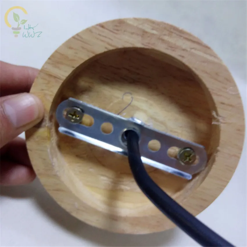 Скандинавская деревянная Светодиодная потолочная лампа E27 винтовые потолочные