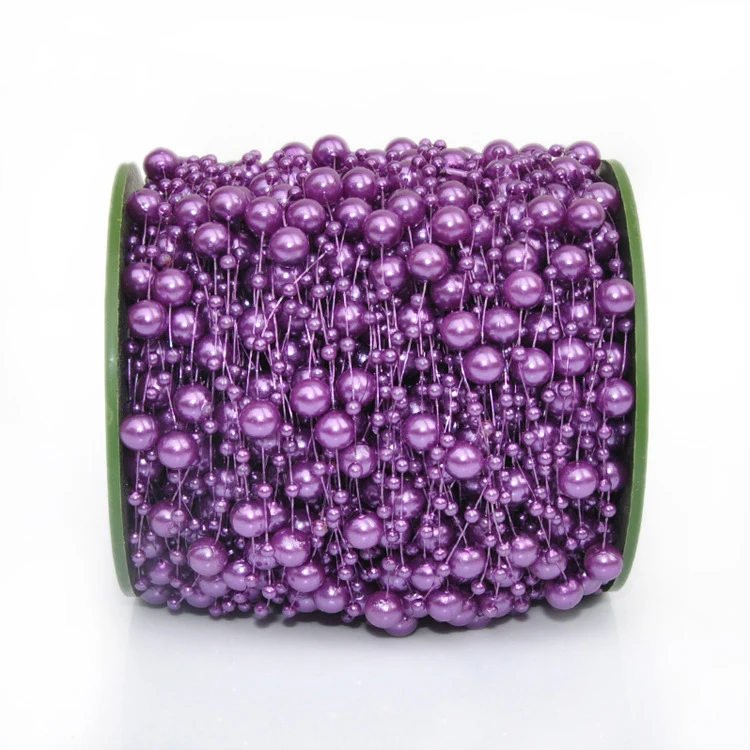 Леска искусственная цепочка с жемчужными бусинами гирлянда цветы для свадьбы