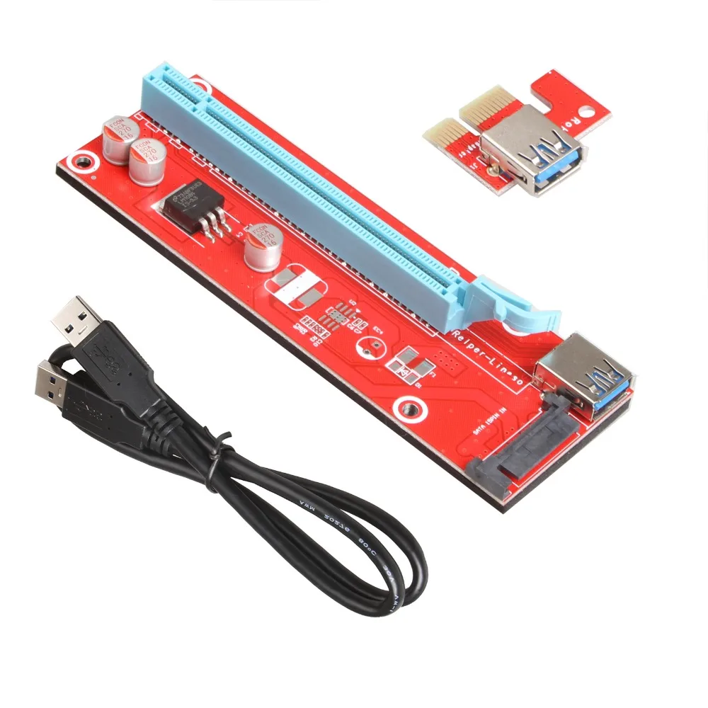 USB 3 0 PCI E Express 1x to16x Extender Riser карта адаптера с 60 см удлинитель для головок Microphone