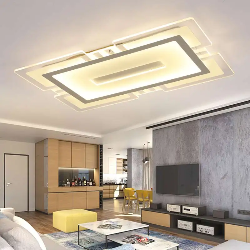 Современные светодиодные потолочные лампы акриловая лампа для кухни гостиной