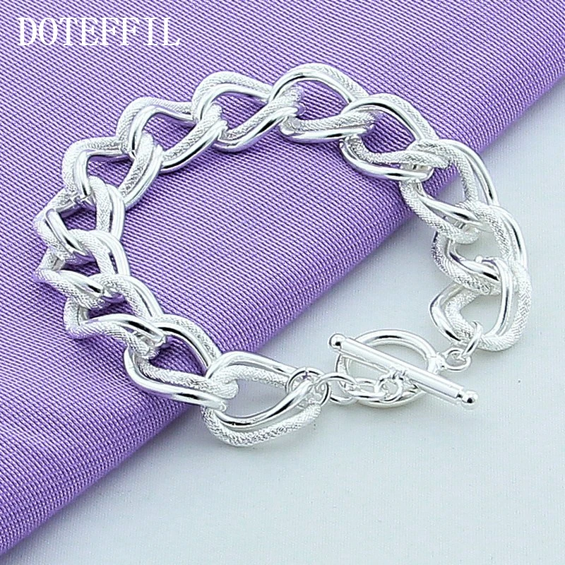 Красивый модный браслет DOTEFFIL из серебра 925 пробы Шарм великолепные ювелирные