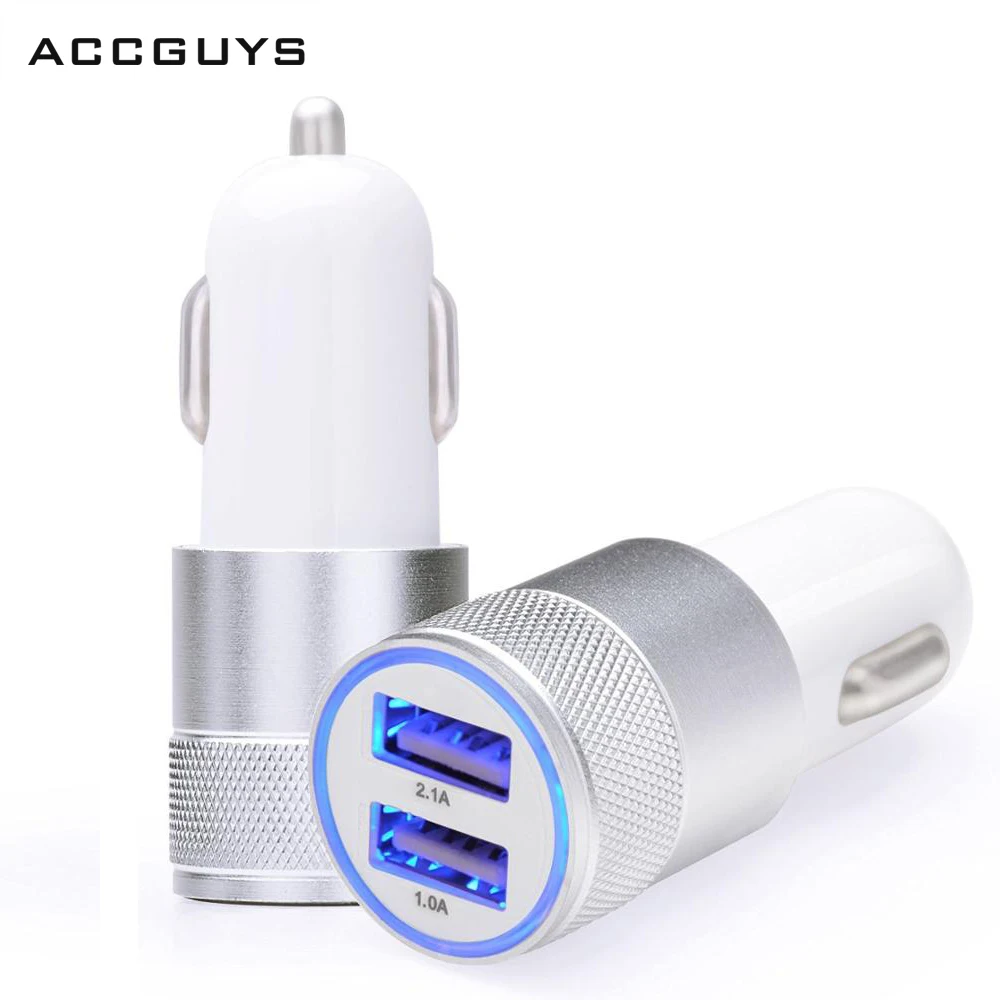 Автомобильное зарядное устройство 5V 1.2A с двумя USB быстрое автомобильное ACCGUYS Sitor