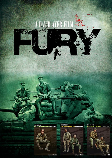 1:35 Брэд Питт фильм Фурия (5 человек)|fury 1/35|pitt 1 |