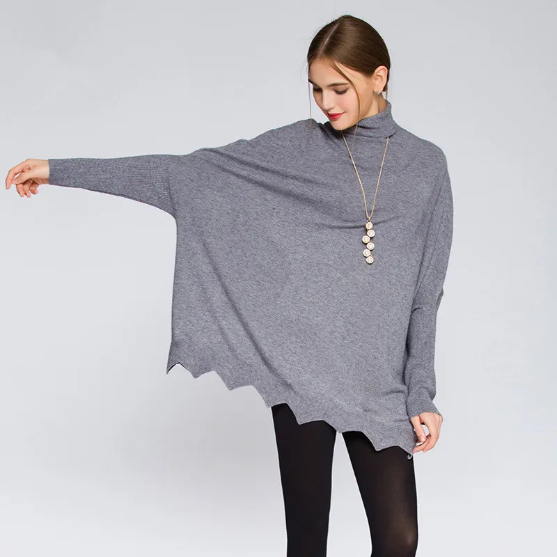 2017 Новая мода осень Для женщин свитер водолазка с длинным рукав &quotлетучая