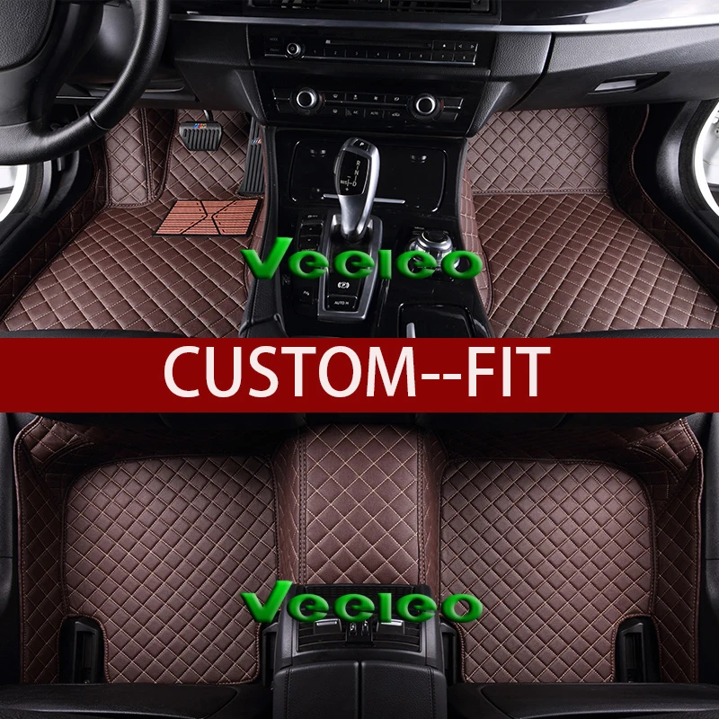 Veeleo 8 цветов кожаный автомобильный коврик для Land Rover LR4/Discovery 4 2010 2016 7 сидений