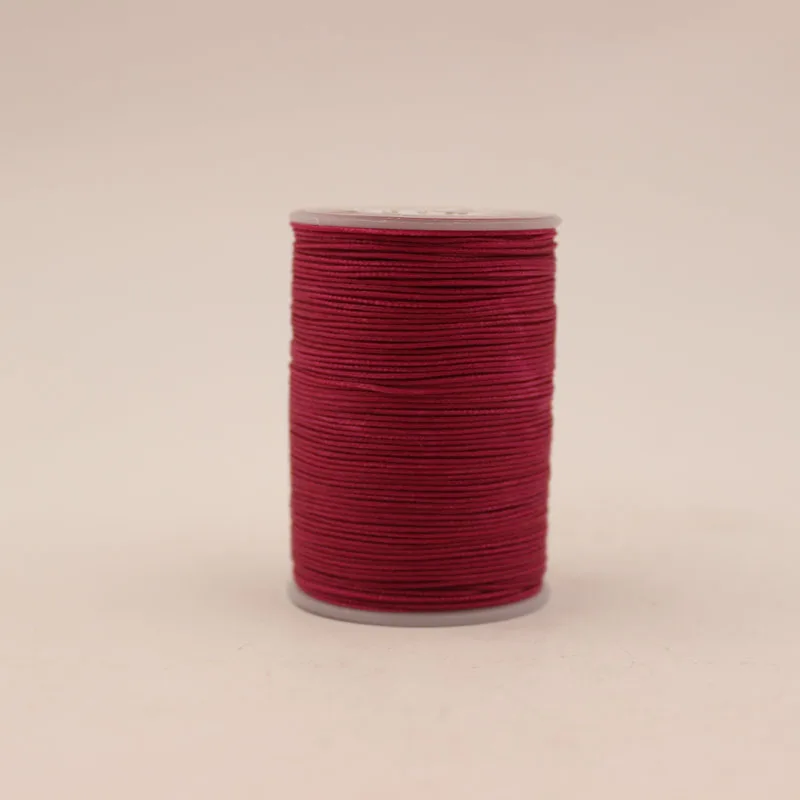 S053 amaranth Отличное качество 0,6 мм кожаный вощенный шнур нить полиэстер круглый воск нить 80 м длинный - Цвет: S053 amaranth