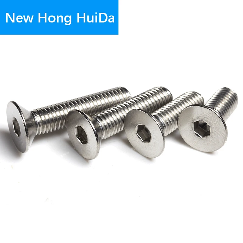 

Hex Flat Head Socket Cap Screw Hexagonal Metric Thread Countersunk Machine Bolt 304 Stainless Steel M2 M2.5 M3 M4 M5 M6 M8